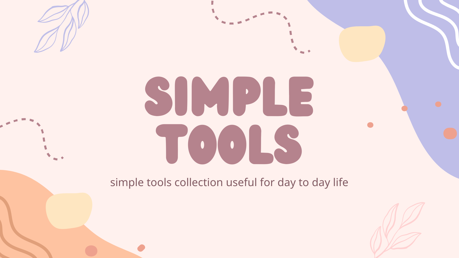 Simple Tools Banner